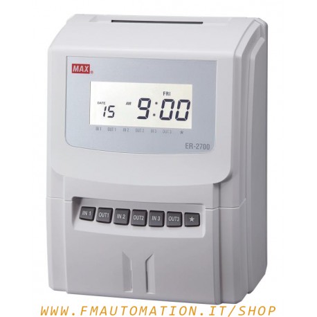 TIMBRACARTELLINO MAX 2700 TOTALE ORE GIORNALIERO E MENSILE PROGRESSIVO.