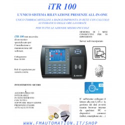 ITR100 UNICO TIMBRACARTELLINI A BADGE IN RETE CON CALCOLO AUTOMATICO DELLE ORE LAVORATE