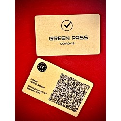 Stampa il tuo green pass su card in PVC color ORO O ARGENTO
