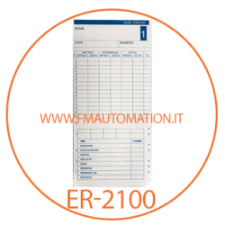 SCHEDE MARCATEMPO O CARTELLINI PER OROLOGI MAX 1500 / 2500 ( 100 PZ )