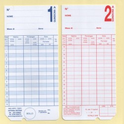 Cartellino bifacciale mod. NIPPO/TEMPO - AMANO - DX