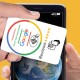 Carta con tecnologia NFC senza contatto + codice QR per la raccolta delle recensioni dei clienti