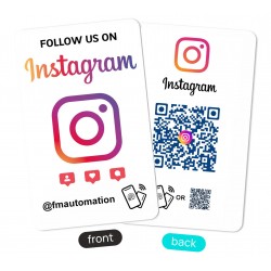 Seguici su Instagram Biglietto da visita NFC piu barcode