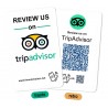 Scheda NFC TripAdvisor Review Card in PVC presonalizzata con il tuo logo