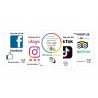Confezione da 5 schede NFC per recensioni google tiktok instagram facebook tripadvisor